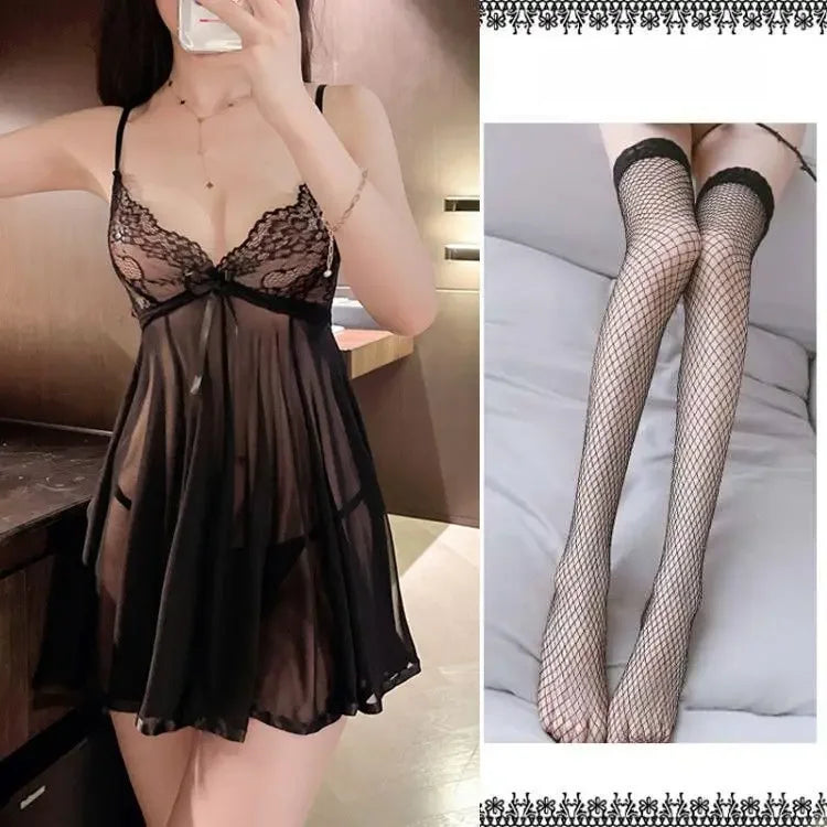 Sexy Women's Sleepwear Tank Dress Hollow Back Lingerie